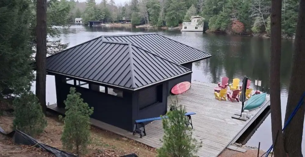 Roof replacement in progress, Simcoe County