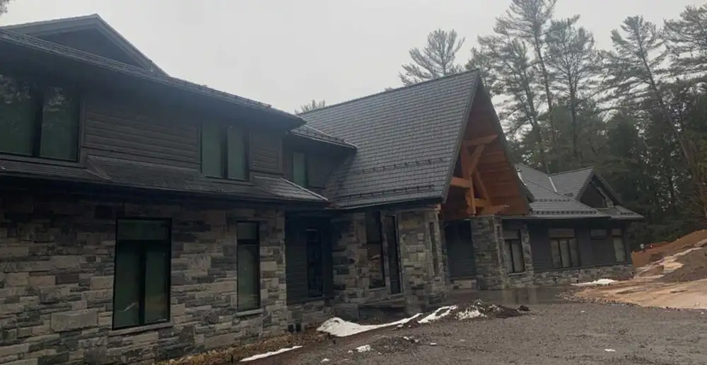 New shingle roof installation, Muskoka