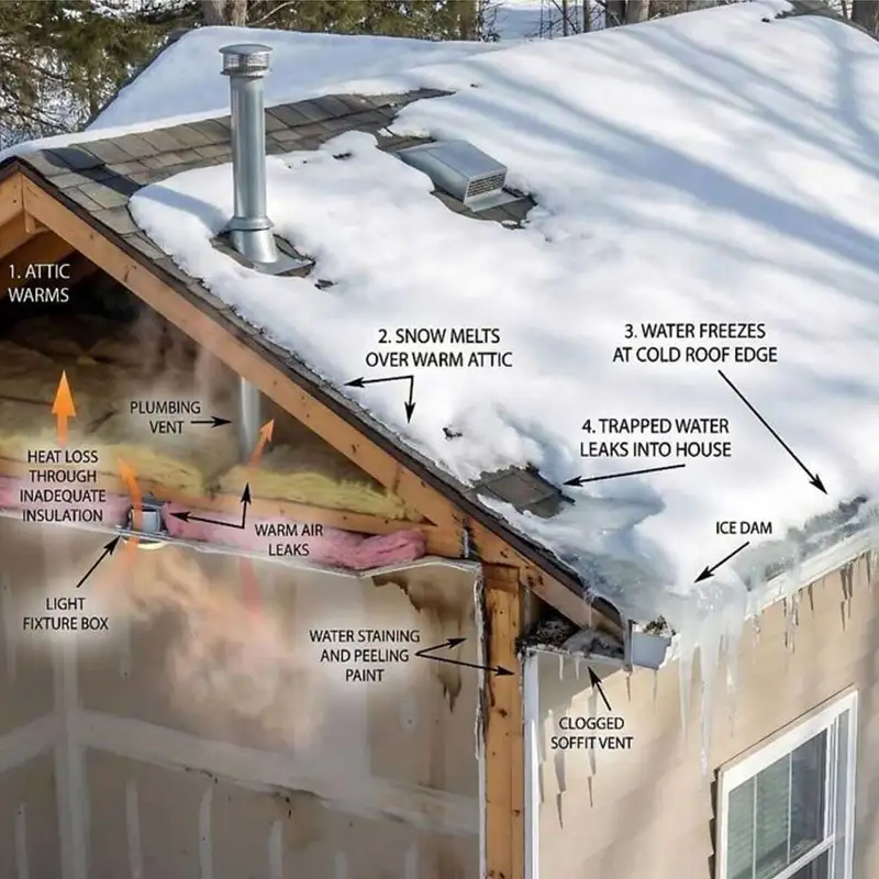 Diagram of a properly ventilated roof system